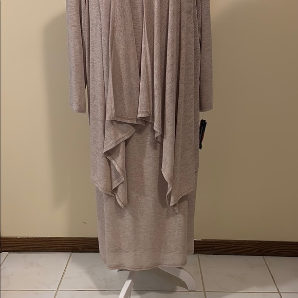 NWT R&M Richards Light Tan Dress - size 18W - Picture 2 of 12